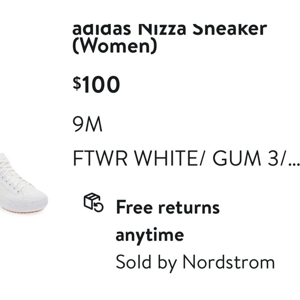 EUC Adidas Nizza Women's FTWR White Sneakers Size 9M